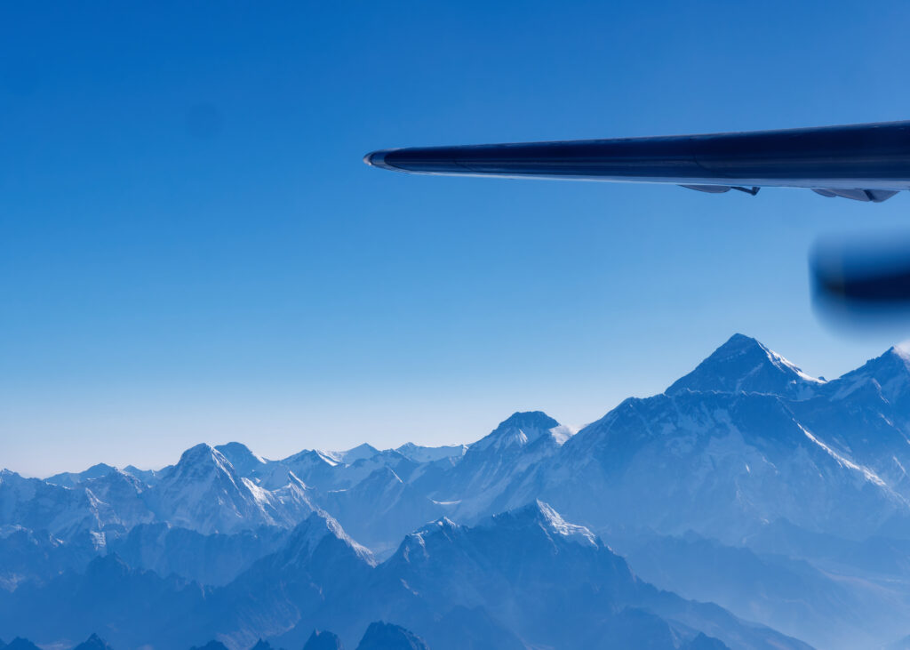 Let iznad Himalaje Nepal planiranje putovanja Putopsesija